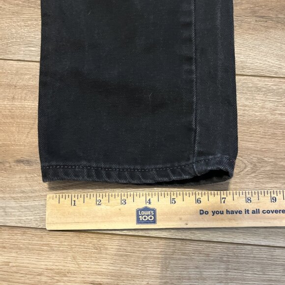 Men's Levis 505 Regular Fit Denim Jeans SZ 33x30 Black Modern Cotton Red Tab - Picture 6 of 13